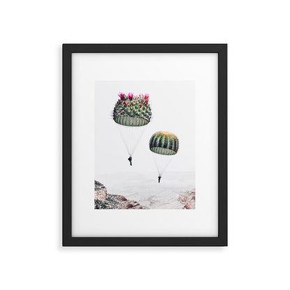 Flying Cacti Framed Art Print Gallery Image 1