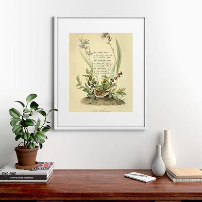 Bird Divinations: Field Bunting (about: almanacofbirds.org) Framed Art Print Gallery Image 28