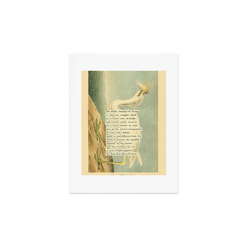 Great White Heron Divination from # An Almanac of Birds # Divinations for Uncertain Days Art Print Gallery Image 2