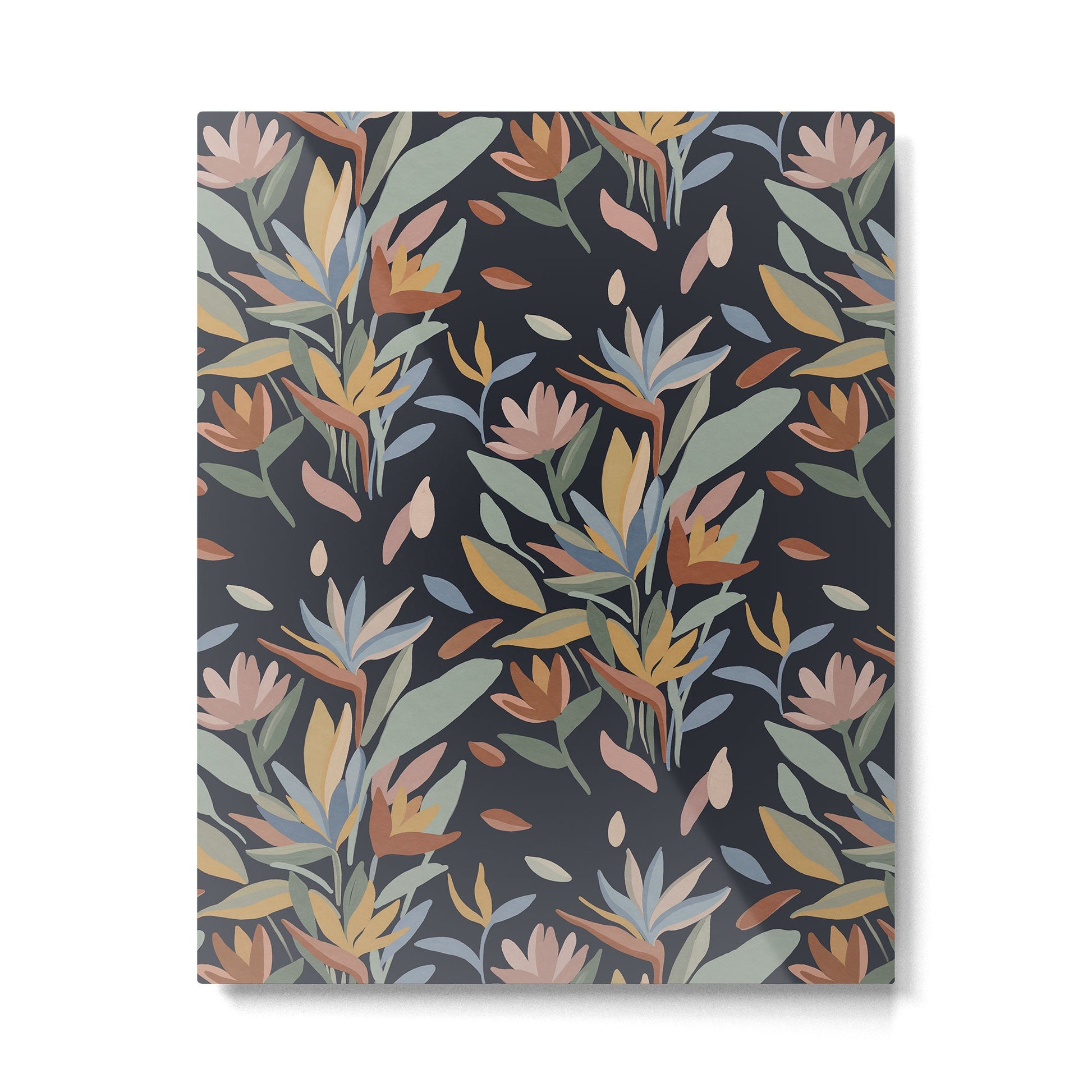 Hand Painted Floral Garden Night Metal Print Gallery Image 6