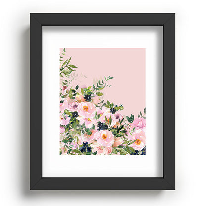 Boho, Vintage, Floral Watercolor, Pink Roses Framed Art Print Gallery Image 80