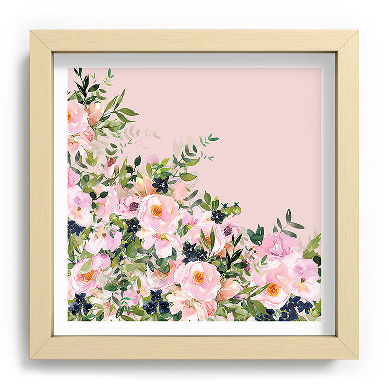 Boho, Vintage, Floral Watercolor, Pink Roses Framed Art Print Gallery Image 106