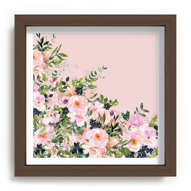Boho, Vintage, Floral Watercolor, Pink Roses Framed Art Print Gallery Image 98