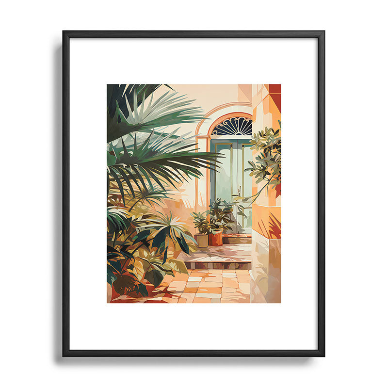 Villa Courtyard Mediterranean Art Framed Art Print Gallery Image 112