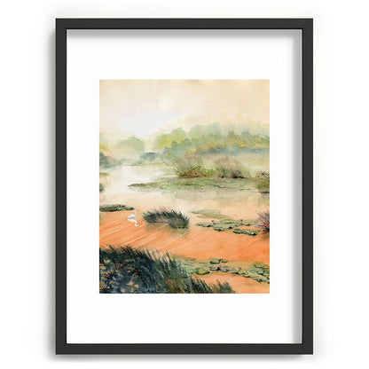 Egret On The Marsh Framed Art Print Gallery Image 84