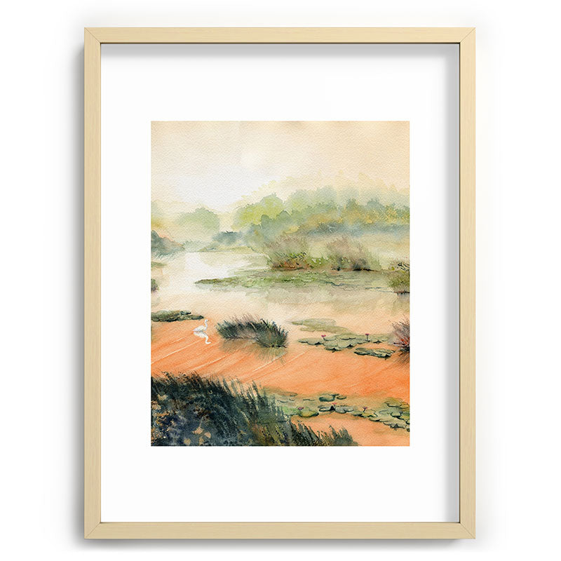 Egret On The Marsh Framed Art Print Gallery Image 99