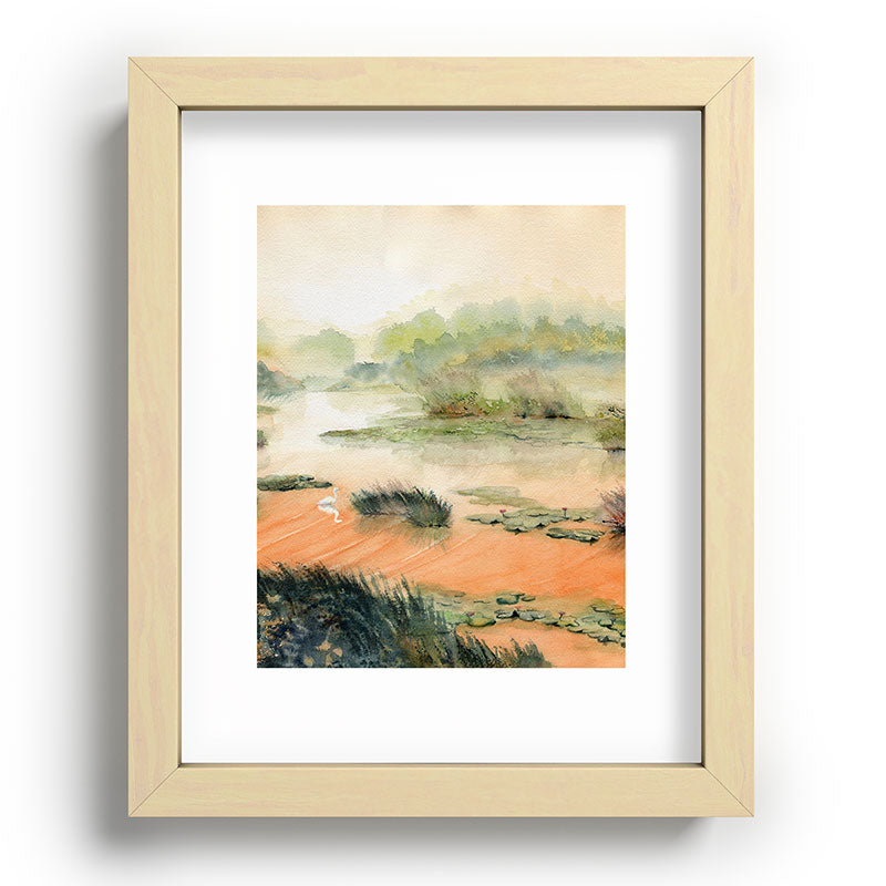 Egret On The Marsh Framed Art Print Gallery Image 96