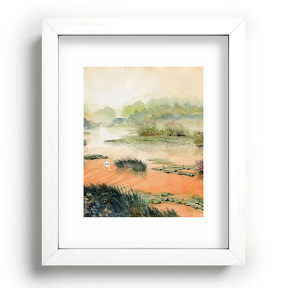 Egret On The Marsh Framed Art Print Gallery Image 104