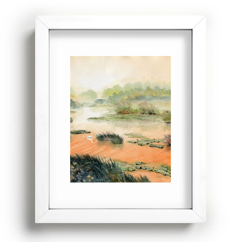 Egret On The Marsh Framed Art Print Gallery Image 103