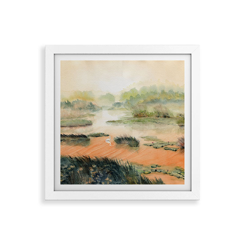 Egret On The Marsh Framed Art Print Gallery Image 82
