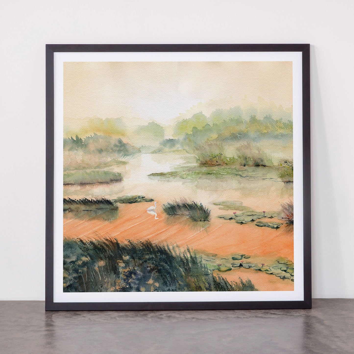 Egret On The Marsh Framed Art Print Gallery Image 55