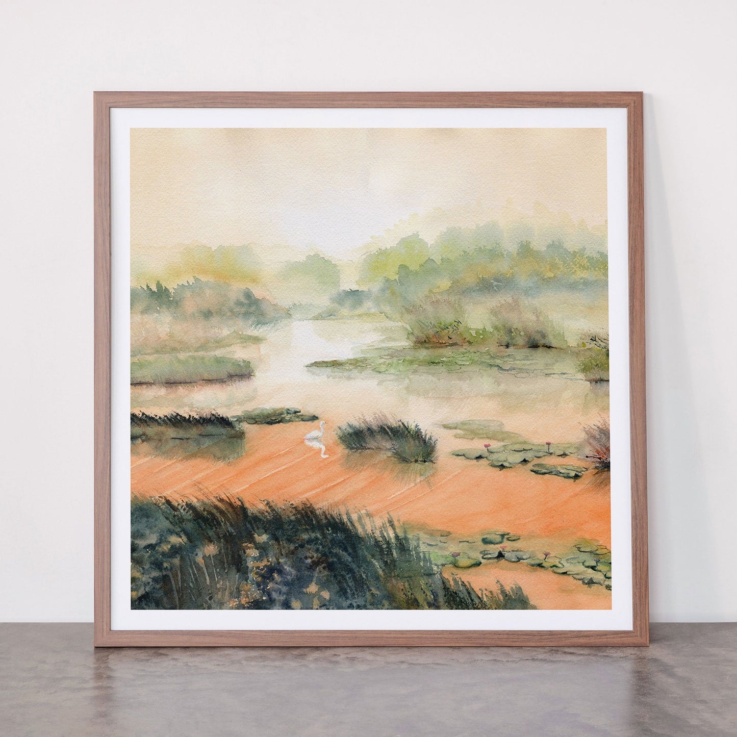Egret On The Marsh Framed Art Print Gallery Image 66