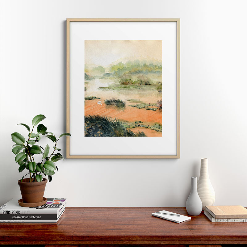 Egret On The Marsh Framed Art Print Gallery Image 29
