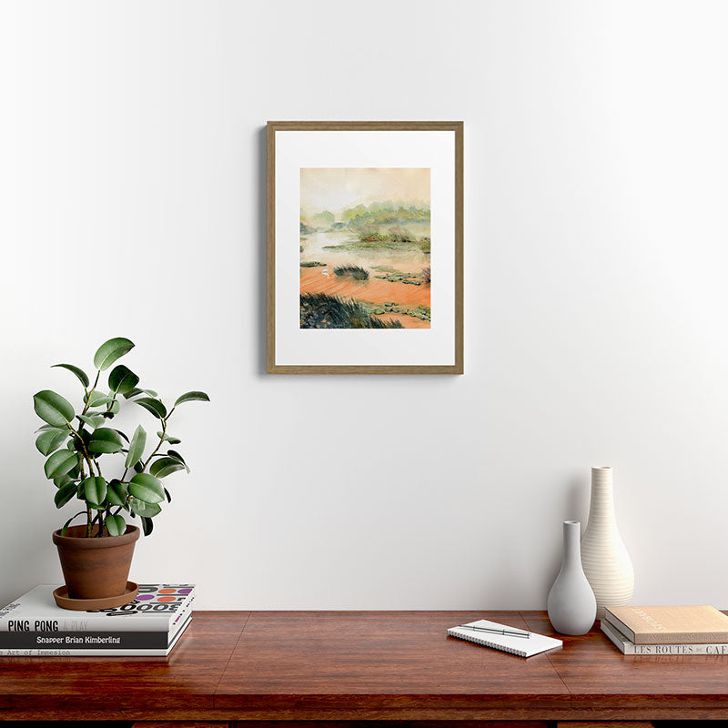 Egret On The Marsh Framed Art Print Gallery Image 16