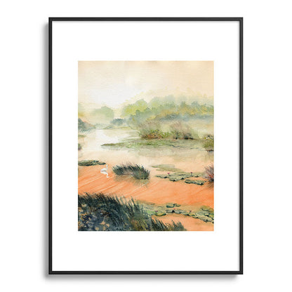 Egret On The Marsh Framed Art Print Gallery Image 116