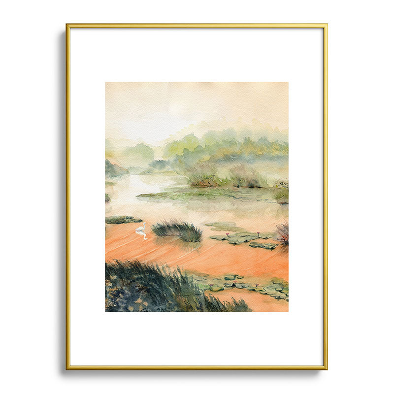 Egret On The Marsh Framed Art Print Gallery Image 125