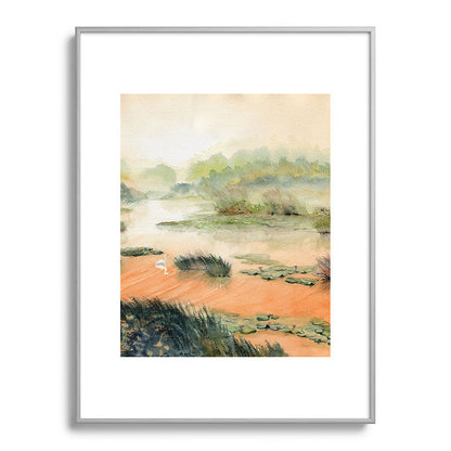 Egret On The Marsh Framed Art Print Gallery Image 135