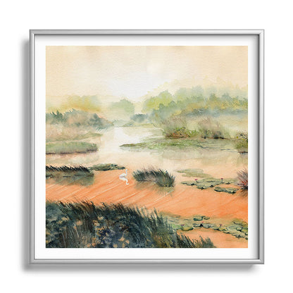 Egret On The Marsh Framed Art Print Gallery Image 140