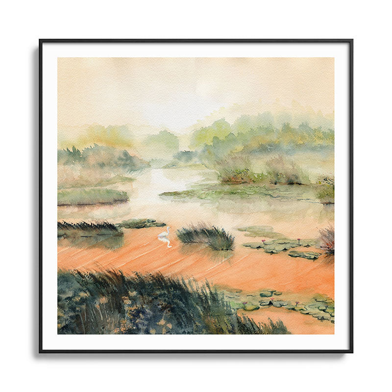 Egret On The Marsh Framed Art Print Gallery Image 126
