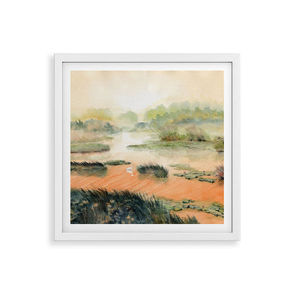 Egret On The Marsh Framed Art Print Gallery Image 38