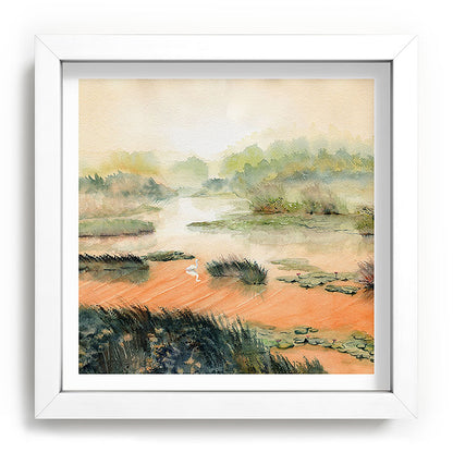 Egret On The Marsh Framed Art Print Gallery Image 114