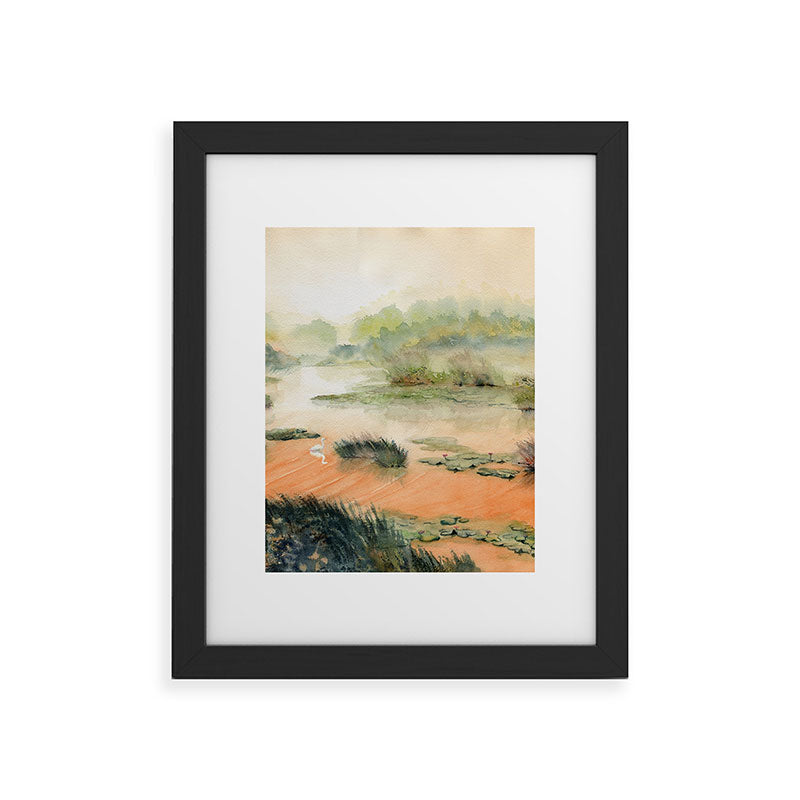 Egret On The Marsh Framed Art Print Gallery Image 45