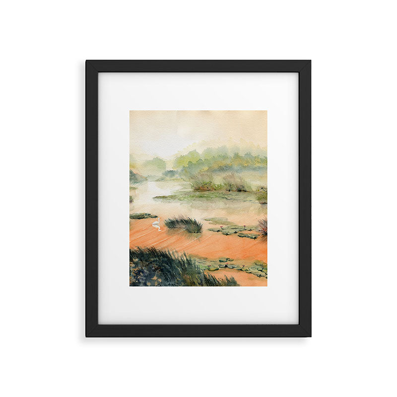 Egret On The Marsh Framed Art Print Gallery Image 3
