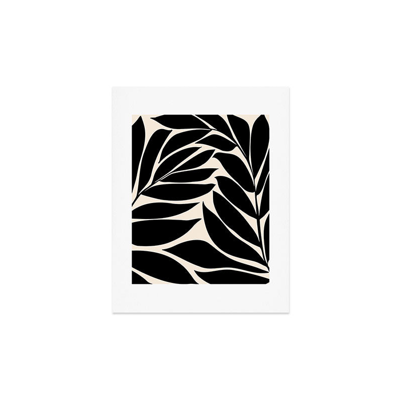 Black Seagrass Shapes Drawing Art Print Gallery Image 4