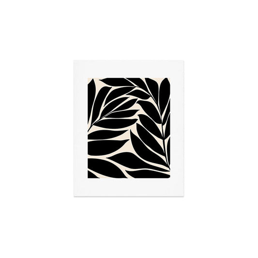 Black Seagrass Shapes Drawing Art Print Gallery Image 1