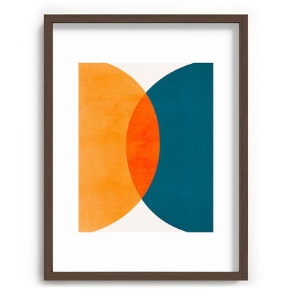 Mid Century Eclipse / Abstract Geometric Framed Art Print Gallery Image 91