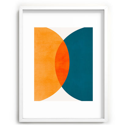 Mid Century Eclipse / Abstract Geometric Framed Art Print Gallery Image 108