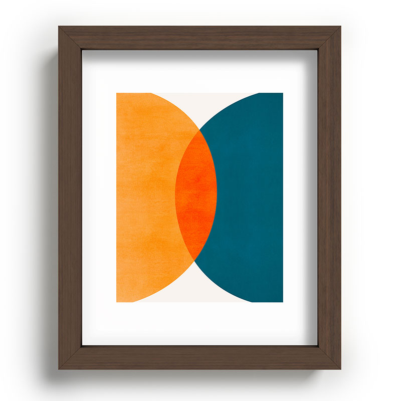 Mid Century Eclipse / Abstract Geometric Framed Art Print Gallery Image 86