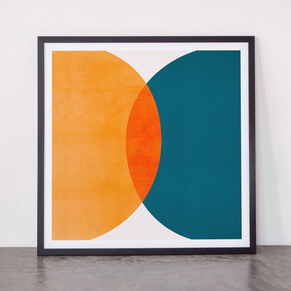 Mid Century Eclipse / Abstract Geometric Framed Art Print Gallery Image 55