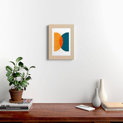 Mid Century Eclipse / Abstract Geometric Framed Art Print Gallery Image 62