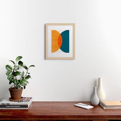 Mid Century Eclipse / Abstract Geometric Framed Art Print Gallery Image 63