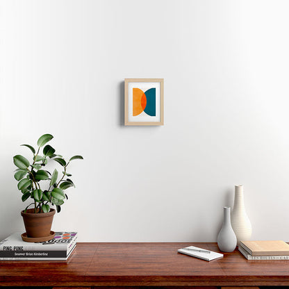 Mid Century Eclipse / Abstract Geometric Framed Art Print Gallery Image 20