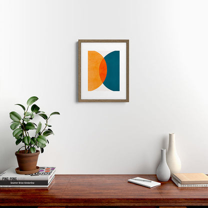Mid Century Eclipse / Abstract Geometric Framed Art Print Gallery Image 15
