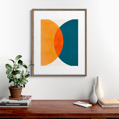 Mid Century Eclipse / Abstract Geometric Framed Art Print Gallery Image 19