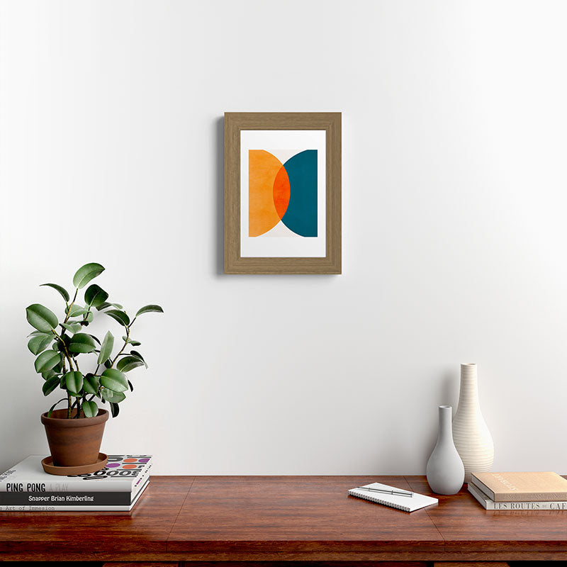 Mid Century Eclipse / Abstract Geometric Framed Art Print Gallery Image 52