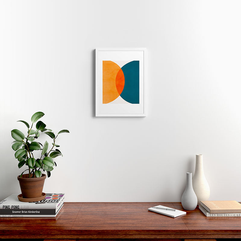 Mid Century Eclipse / Abstract Geometric Framed Art Print Gallery Image 32