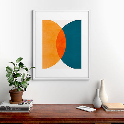Mid Century Eclipse / Abstract Geometric Framed Art Print Gallery Image 39