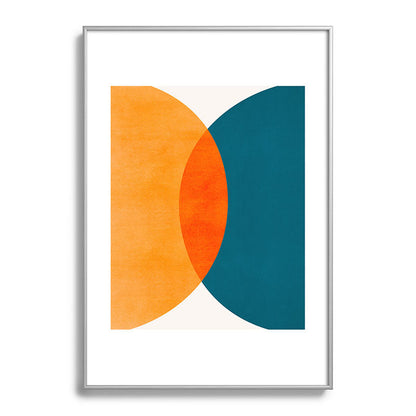 Mid Century Eclipse / Abstract Geometric Framed Art Print Gallery Image 132