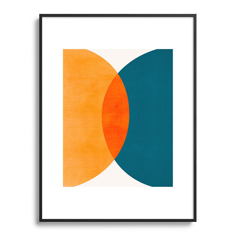 Mid Century Eclipse / Abstract Geometric Framed Art Print Gallery Image 116