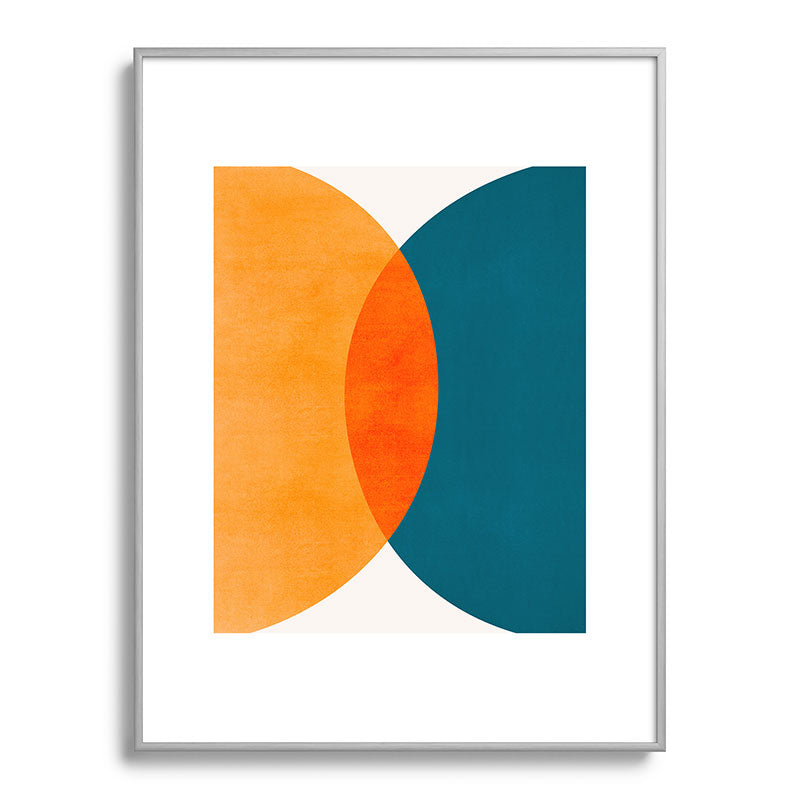 Mid Century Eclipse / Abstract Geometric Framed Art Print Gallery Image 135