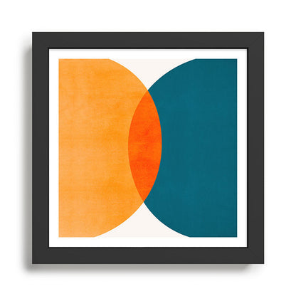 Mid Century Eclipse / Abstract Geometric Framed Art Print Gallery Image 2