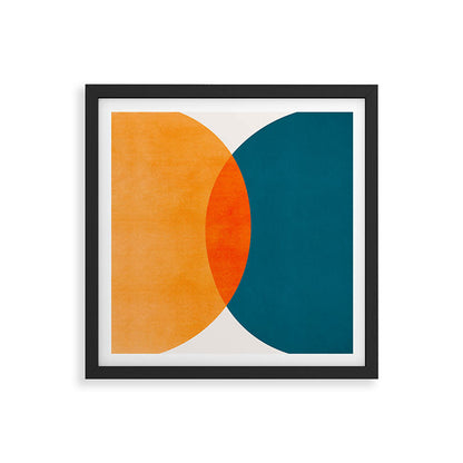 Mid Century Eclipse / Abstract Geometric Framed Art Print Gallery Image 7