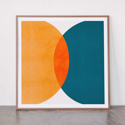 Mid Century Eclipse / Abstract Geometric Framed Art Print Gallery Image 21