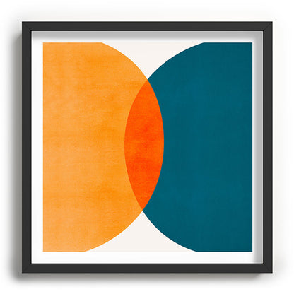Mid Century Eclipse / Abstract Geometric Framed Art Print Gallery Image 93