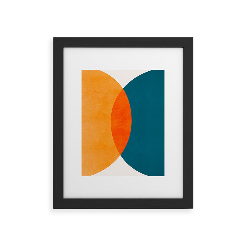 Mid Century Eclipse / Abstract Geometric Framed Art Print Gallery Image 44