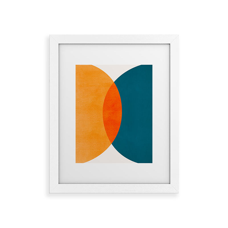 Mid Century Eclipse / Abstract Geometric Framed Art Print Gallery Image 75